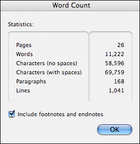 Dissertation Word Count