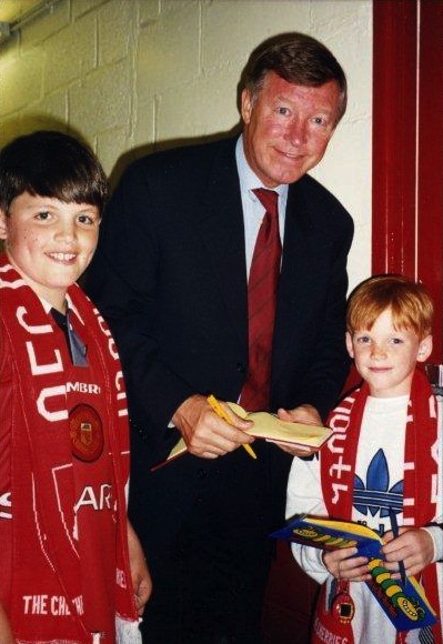 Me and my brother with Alex Ferguson at Dean Court, circa 1996.