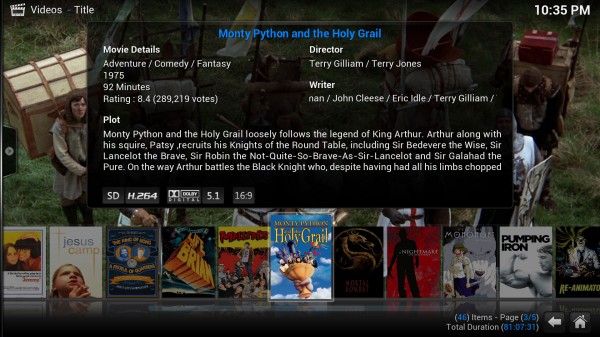 XBMC movie library