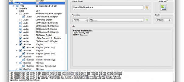 Converting Blu-ray HD audio to FLAC